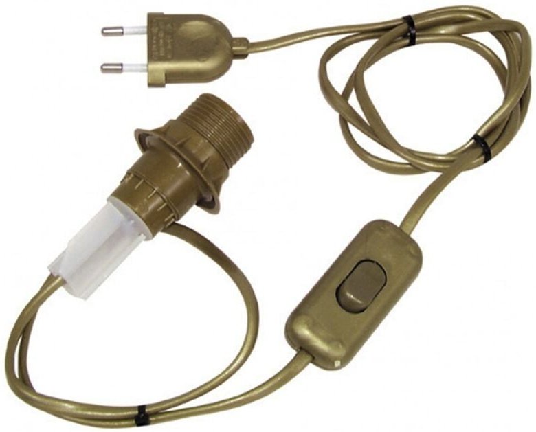 E14 TIBELEC Flaschenadapter, Kunststoff, Gold 40 W TIBELEC