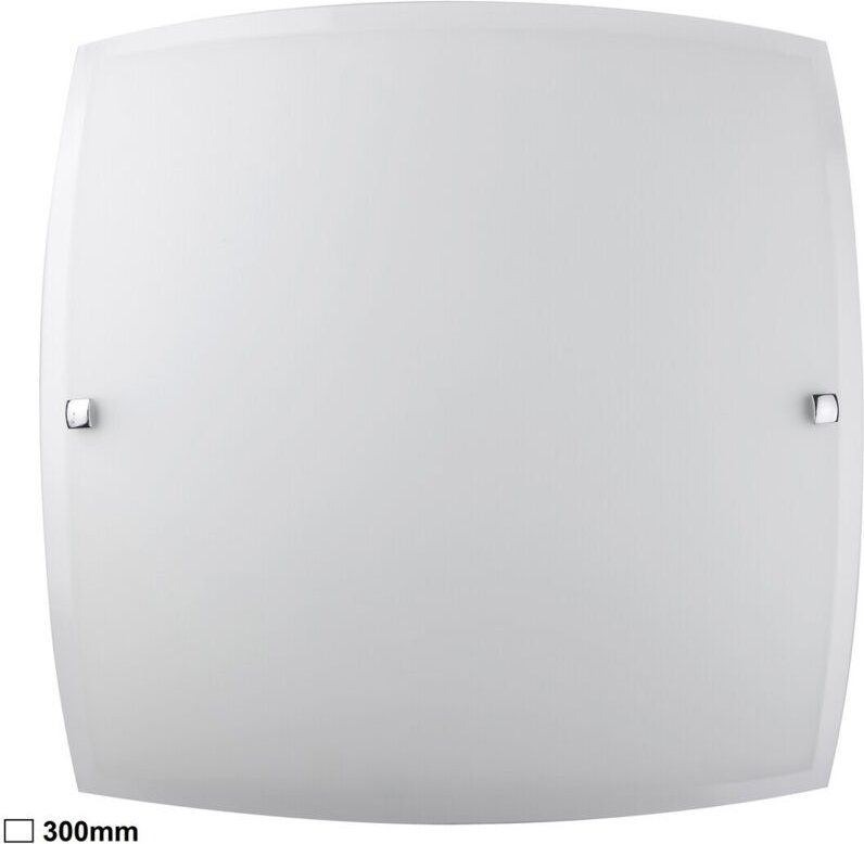 Glas Deckenleuchte 30 cm E27 1x60W Opalglas quadratisch Nedda 3688 Rabalux