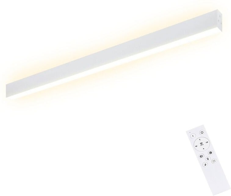 Deckenlampe led Deckenleuchte Wohnzimmer - 53.6CM Wohnzimmerlampe Lang Bürolampe Decke Küchenlampe Modern Dimmbar mit Fe...