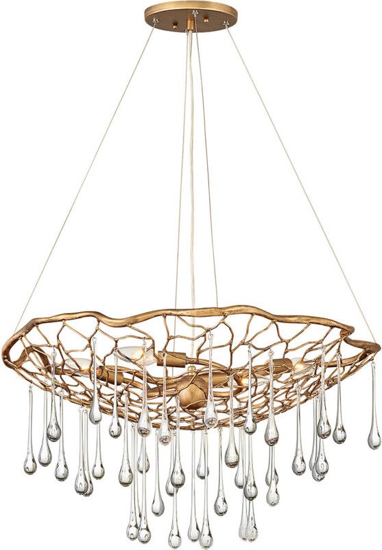 Thumbnail - Laguna Lisa McDennon by Hinkley 4-flammige Pendelleuchte, brüniertes Gold