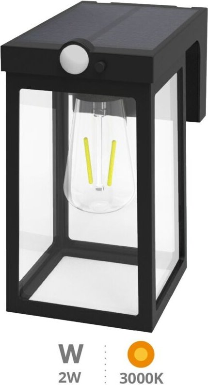 Sorso LED Solar Wandleuchte mit Bewegungs- und Dämmerungssensor, 2W, 3000K