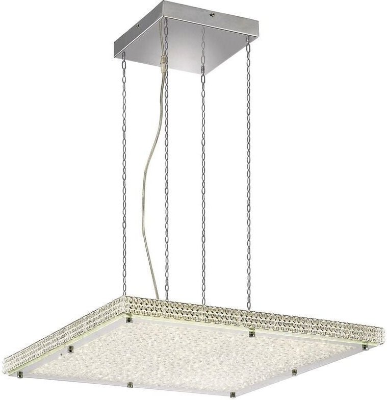 Inspired Diyas - Amelia - Deckenanhänger 44W 4400lm LED 4000K Edelstahl, Kristall