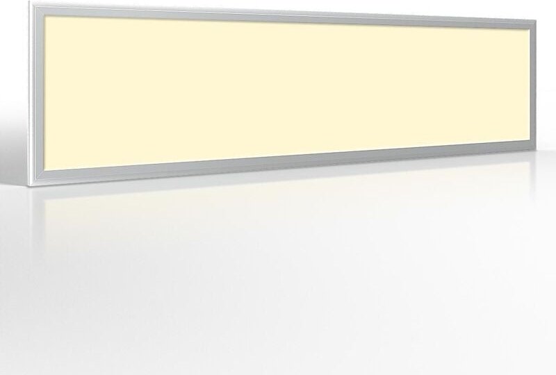 LED Panel 120x30cm 40W Rahmen silber - Lichtfarbe: Warmweiß 3000K
