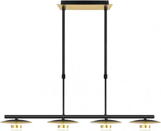 Fabrilamp - cape city lampe 4l 24w 4000k schwarz/gold regx85x15 cm 1920 lm