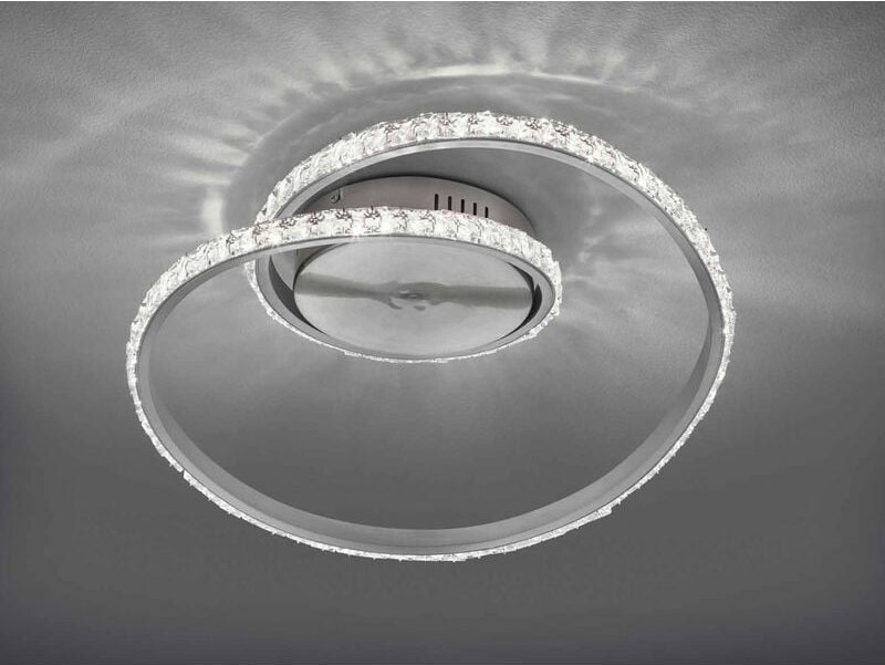 Reality Leuchten - Geschwungene led rubin Deckenlampe mit Farbwechsel & Fernbedienung, Breite 45cm