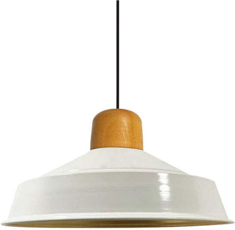 Thumbnail - Handbemalte Industrielle Hängeleuchte aus Weiß Metall – Vintage-Kronleuchter E27 Ø41 cm für Wohnzimmer, Schlafzimmer Ode...