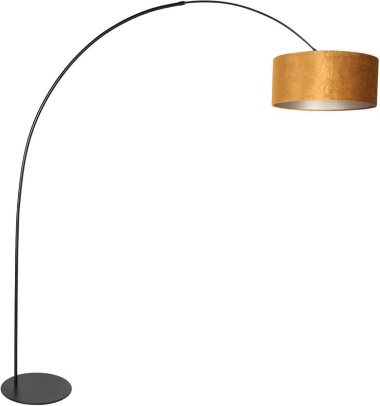 Anne Lighting - stehlampe - Curve - gold schwarz - metall -