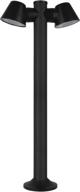 Forlight - Cone - Baliza de Jardín con 2 Focos Orientables GU10 para Exterior con IP54 de Color Negro