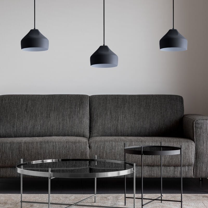 Paco Home Pendelleuchte Hängelampe Esszimmer Küchenlampe Hängend Esstischlampe Innen Weiß Grau-Weiß, Design U + Leuchtmi...