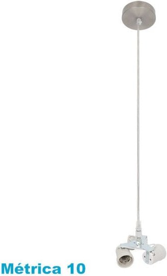 Arm. Pendel Gesicht 3xe27 Nickel m10 regx10x10 cm