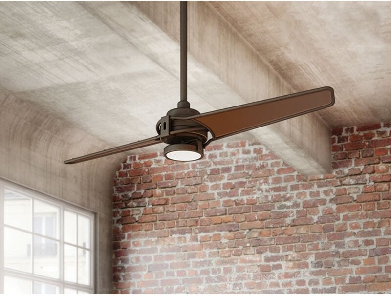 Deckenventilator mit LED Licht und Fernbedienung, Bronzefarbig, Ø 142cm