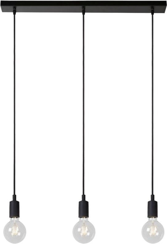 Fix - Pendelleuchten - 3xE27 - Schwarz - Lucide