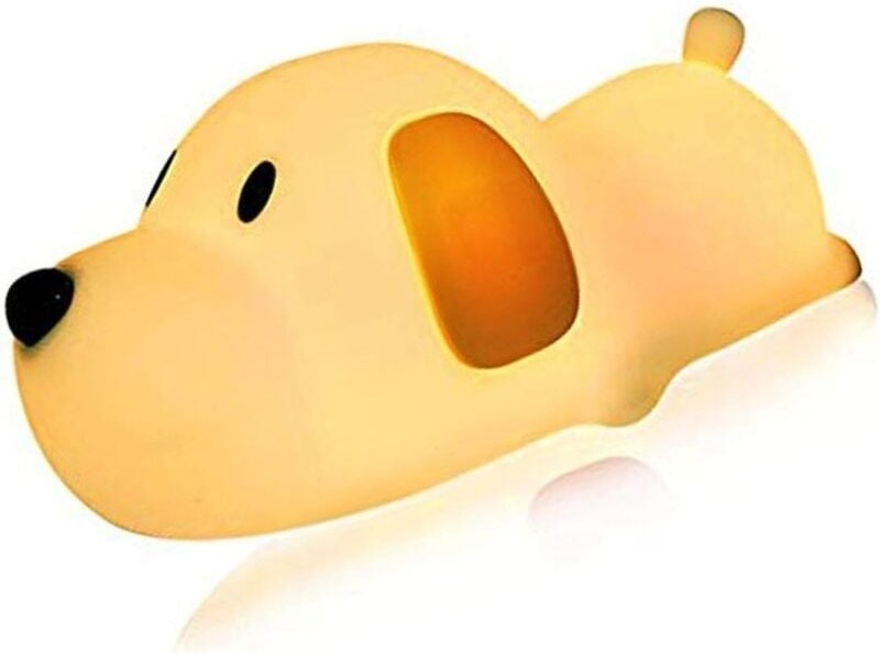 LED-Hunde-Nachtlicht, weiche Silikon-Baby-Kinderzimmerlampe mit empfindlicher Tippsteuerung, Sleep-Timer für das Schlafz...