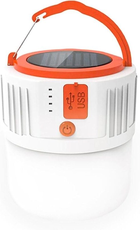 Thumbnail - Solar-Campinglaterne, wiederaufladbar, wasserdichte und tragbare Taschenlampe mit USB-Anschluss – 5 Beleuchtungsmodi – g...