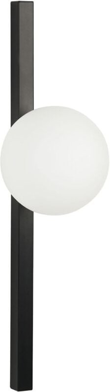 Thumbnail - Wandleuchte Schwarz Metall mit Weißem Glasschirm Kugelförmig 1-Flammig Modern Wandbeleuchtung Wohnzimmer Schlafzimmer Fl...