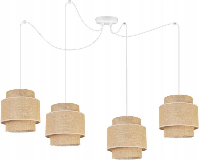 Hängelampe, Deckenleuchter, Lampenschirm, Boho Juta