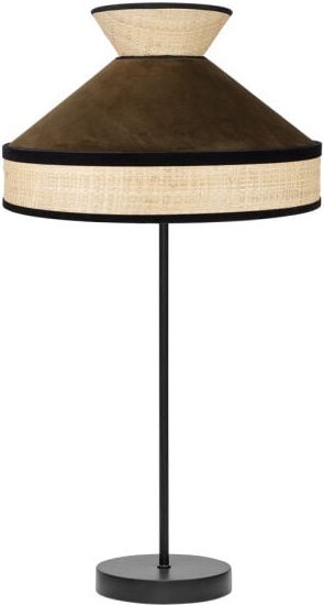 Fabrilamp Tischleuchte Modell fabrizo Hoch mit Detail Natur/Braun