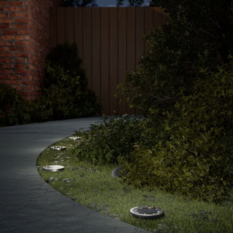 Solar-Bodenleuchten mit Erdspieß 12 Stk. Warmweiß Vidaxl