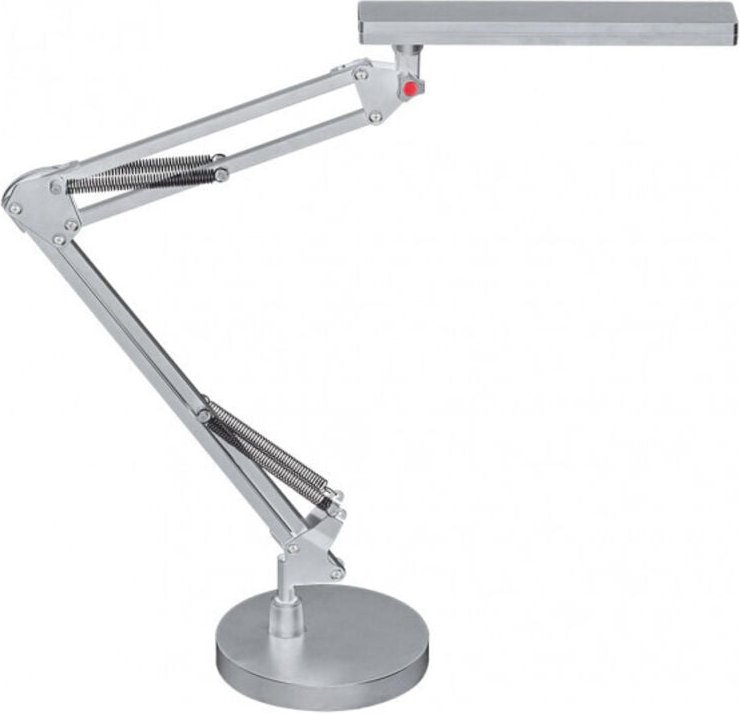 Fabrilamp - Hematites Gelenk-Schreibtischlampe 7w 560lm chrom 3000-4000-6000k 53x15x55 cm dimmbar