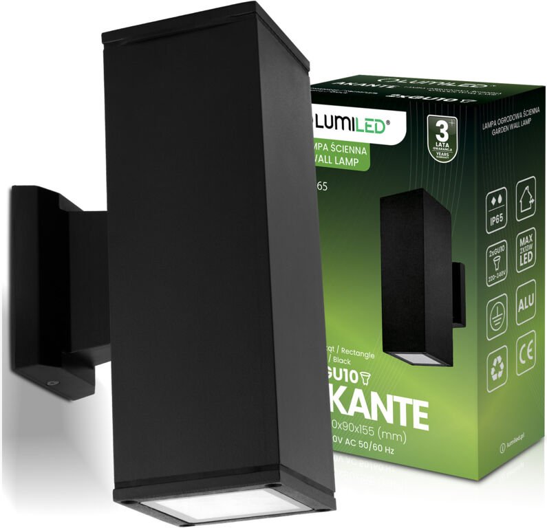 Gartenleuchte, Fassadenwandleuchte GU10 LED IP65 AKNTE LUMILED