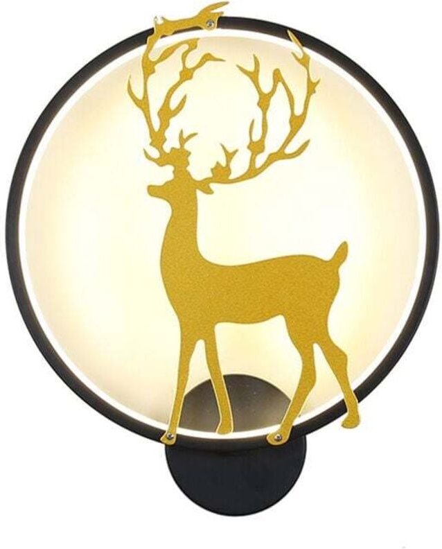 YMYNYNordic Elch Wandlampe Schlafzimmer Nachttischlampe Moderne Minimalistische Kreative Treppe Balkon Dekoration LED Ga...