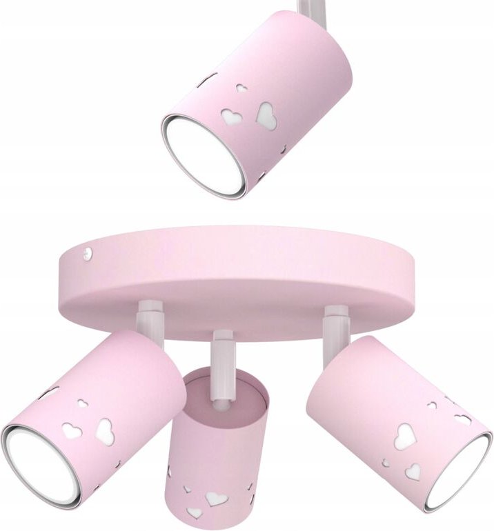 Kinder-Deckenleuchte Spot Für Mädchen Led Gu10 Herz Rosa