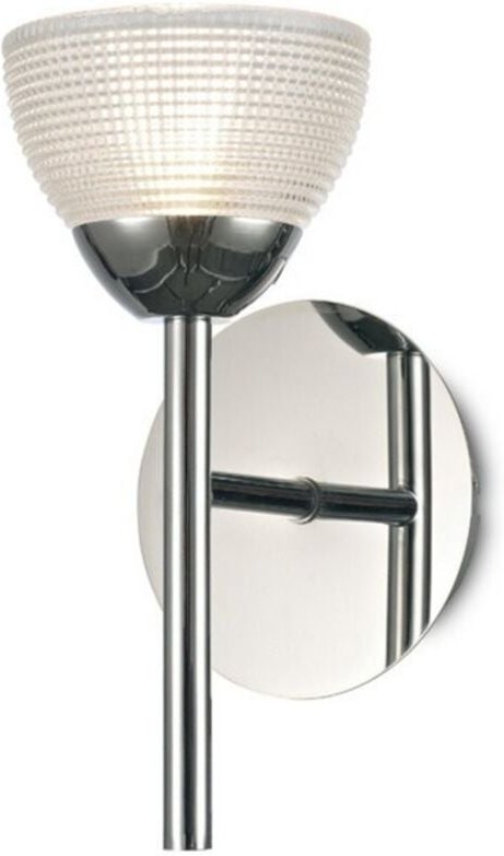 Inspired Deco - Avalon - 1 Licht G9 Wandleuchte, poliertes Chrom mit klarem prismatischem Glas