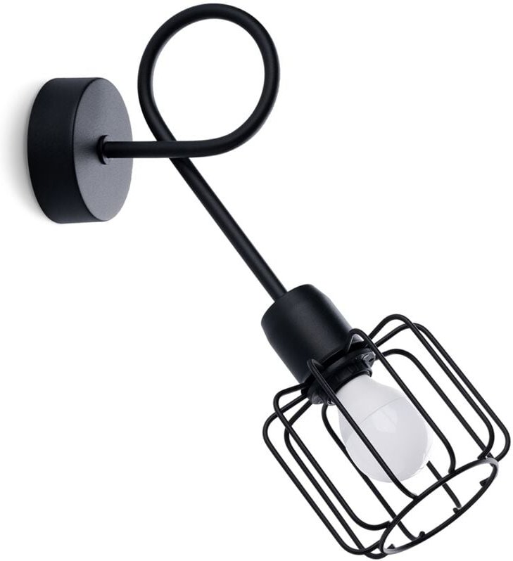 SAPPOX Wandleuchte 1 E14 Schwarz LUMILO 11.163.17