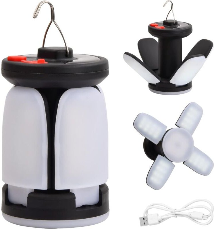 Solar Camping Laterne, Zeltleuchte mit 6 Leuchtmodi, Faltbare Campingbeleuchtung Wiederaufladbares Campinglicht, Wasserd...