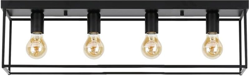 Deckenleuchte E27 Deckenlampe Vintage - Schwarz industrial Wohnzimmerlampe für Schlafzimmer Wohnzimmer Retro Lampe aus M...