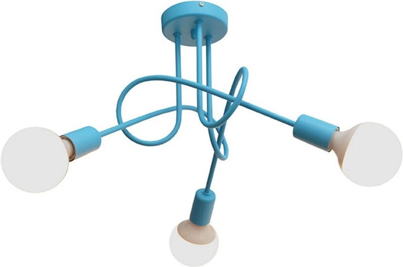 Helam - oxford Halbbündige Deckenleuchte mit mehreren Armen Türkis 50cm