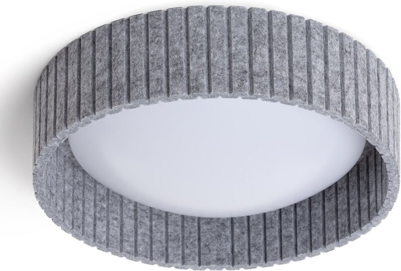 Efectoled - LED-Deckenleuchte 18W rund Filz Ø400 mm cct wählbar Kaptyn Grau