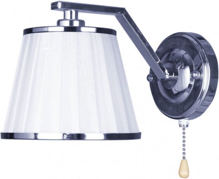 Akunadecor - Trebol Wandleuchte 1xe14 Chrom Weißer Schirm 15x25x15,5cm