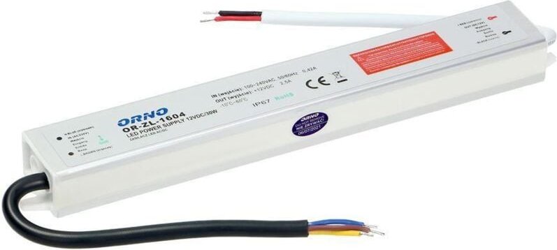 Flaches LED-Netzteil 30W 12V DC IP67 - OR-ZL-1604