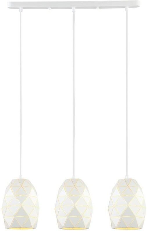 Harley - Moderner hängender Anhänger Weiß 3 Licht, E27 - Italux