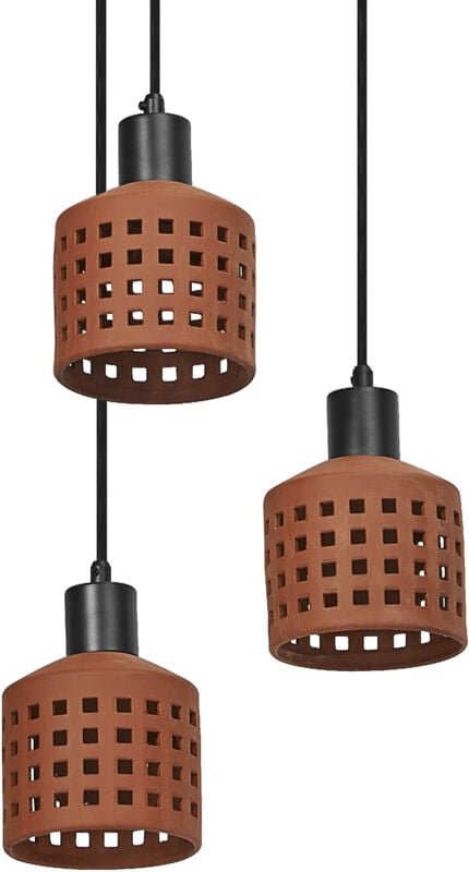 Decor Clay Windows Pendant pl 3XE27 Brown - Ledvance