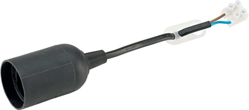 REV - Fassung E27 für Renovierungsarbeiten schwarz anschlussfertig