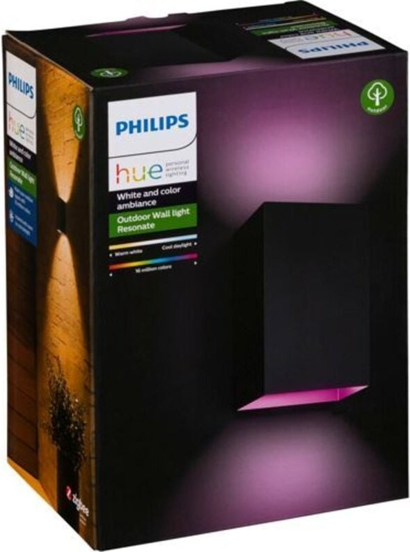 Philips Hue - Resonate white color led Wandleuchte schwarz