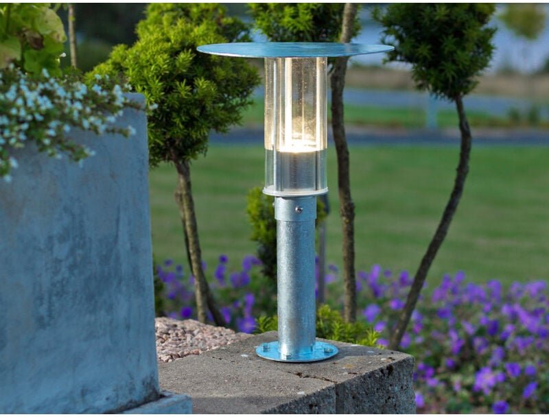 High Power led Sockelleuchte mode, Vandalismus geschützt, 3000K, galv. Stahl