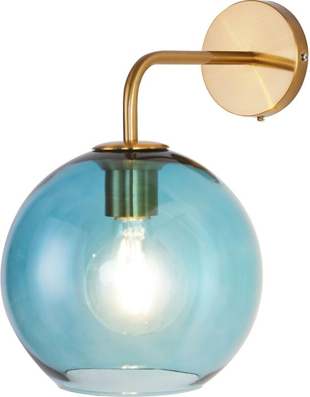 Wandleuchte - Glaskugel - Melissa Blue