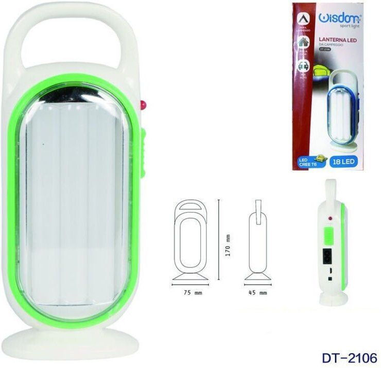Trade Shop - LED CAMPING LATERNE FÜR AUTO ZUHAUSE 18 LED CREE T6 TRAGBARE LAMPE DT-2106 -
