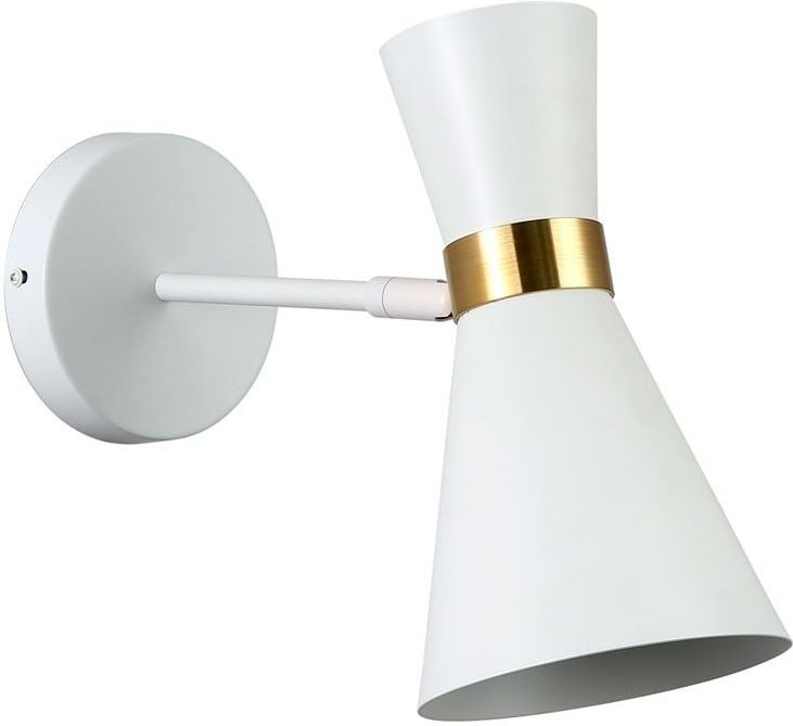 Wandleuchte im nordischen Stil in Weiß und Gold 'Melissa'