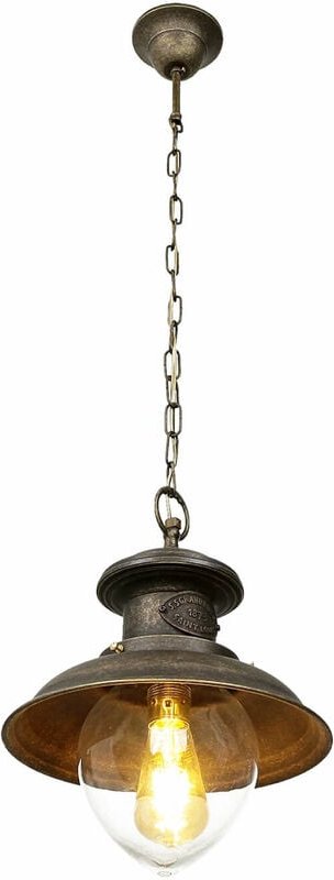 Licht-erlebnisse - Hängelampe Echt Messing Glas Handarbeit