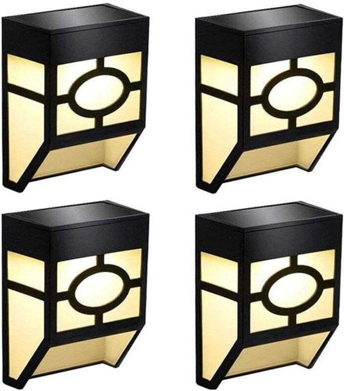 Wasserdichte Solar-Wandleuchte für den Außenbereich – LED mit variabler Farbtemperatur – Beleuchtung für Garten, Zaun, H...