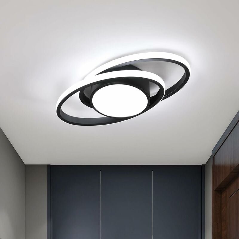 Comely - Moderne LED-Deckenleuchte 39W, Kreativ Doppel-Ellipse, Durchmesser 39cm, für Schlafzimmer, Wohnzimmer, Küche, F...