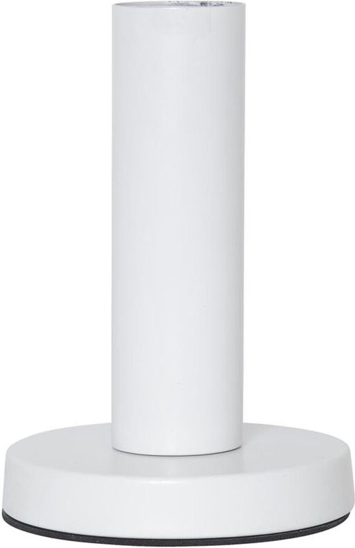 Star Trading - Hohe Lampenbasis ,Glans' mit E27 Fassung, Metall, weiß matt, h 17cm