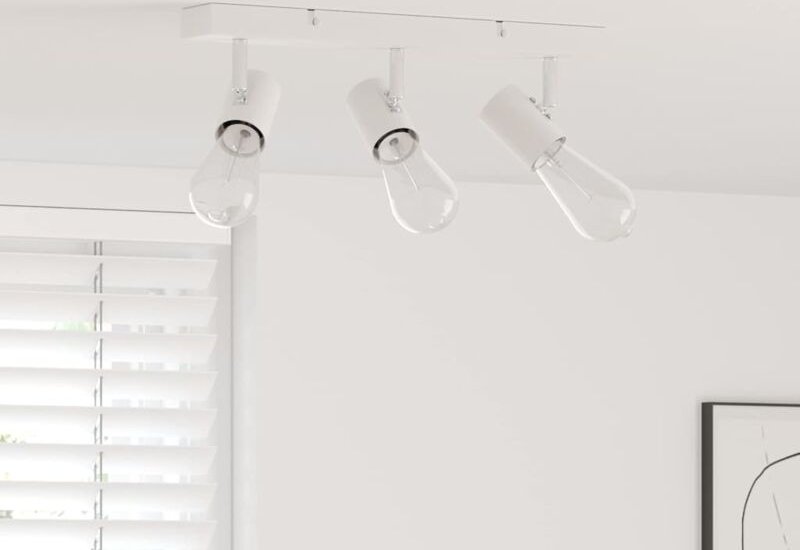 Deckenstrahler Weiß 38 x 6.5 x 11.5 cm Stahl Vidaxl