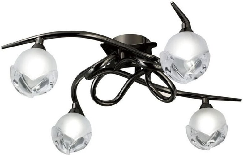 Inspired Mantra - Fragma - Semi Flush Ceiling 4 Light G9, Schwarz Chrom