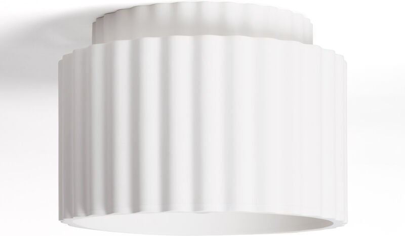 Deckenleuchte Gips Double Colum Weiß