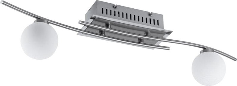 Fischer Leuchten - Deckenlampe led Deckenleuchte Glas Küchenleuchte opal Wohnzimmerlampe, Kugel Design nickel matt chrom...